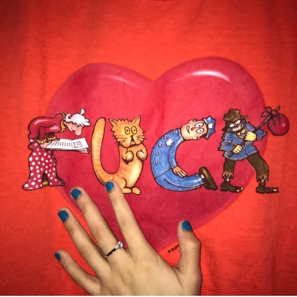 Supreme Fuck Love Bright Orange Tee - Picture 3 of 5